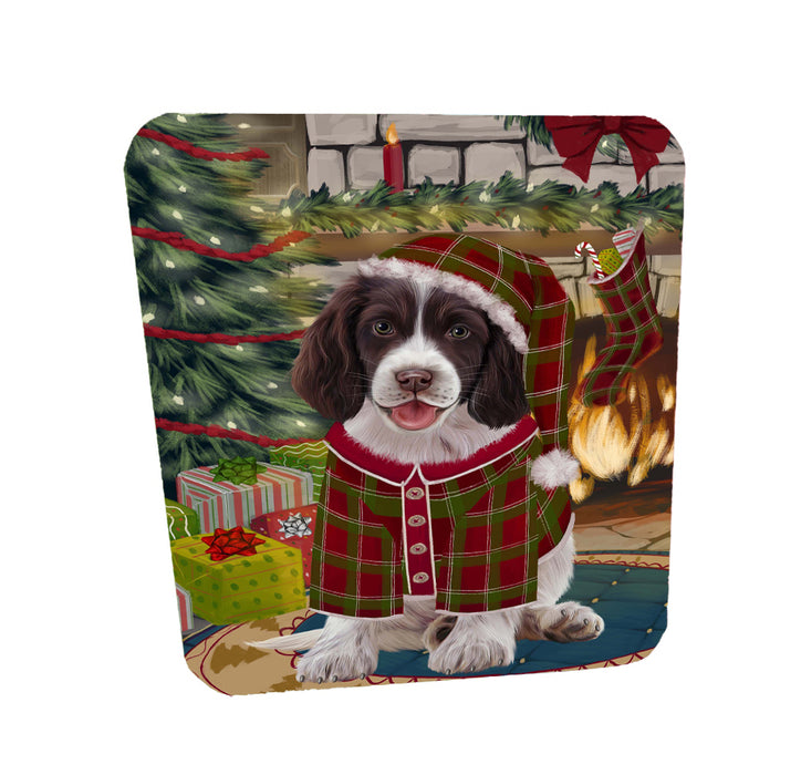 The Christmas Stocking was Hung Springer Spaniel Dog Coasters Set of 4 CSTA58624