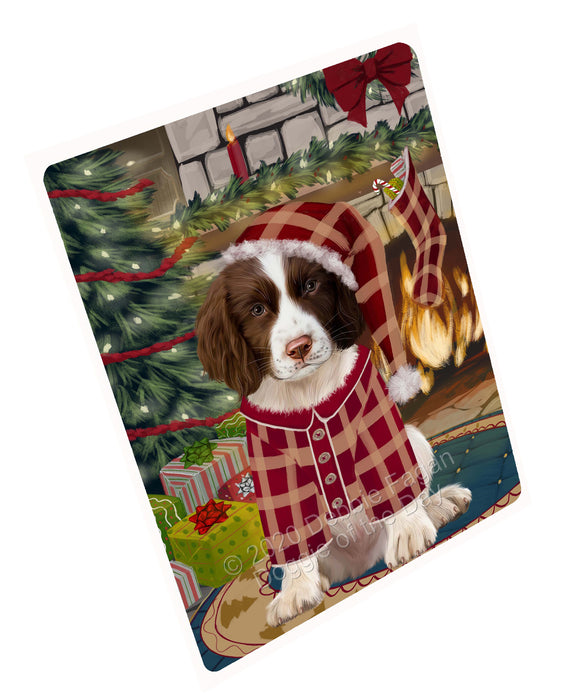 The Christmas Stocking was Hung Springer Spaniel Dog Cutting Board - For Kitchen - Scratch & Stain Resistant - Designed To Stay In Place - Easy To Clean By Hand - Perfect for Chopping Meats, Vegetables, CA83898