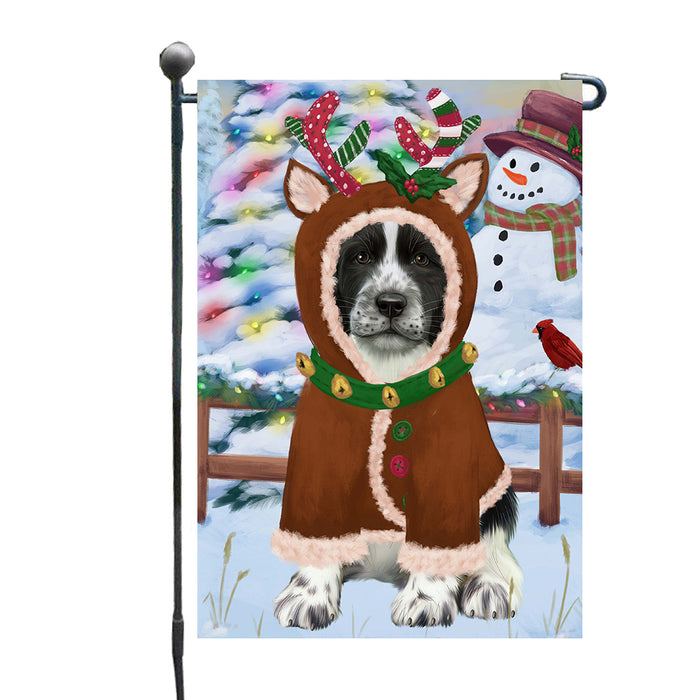 Christmas Gingerbread Reindeer Springer Spaniel Dog Garden Flags Outdoor Decor for Homes and Gardens Double Sided Garden Yard Spring Decorative Vertical Home Flags Garden Porch Lawn Flag for Decorations