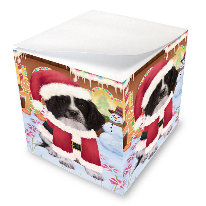 Christmas Gingerbread Candyfest Springer Spaniel Dog Note Cube NOC-DOTD-A57376