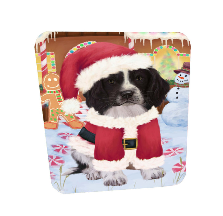 Christmas Gingerbread Candyfest Springer Spaniel Dog Coasters Set of 4 CSTA58335