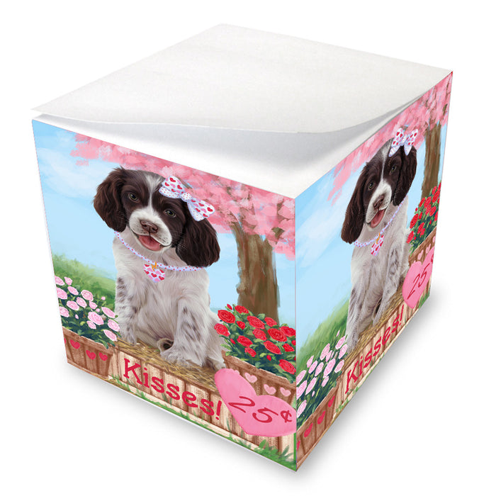 Rosie 25 Cent Kisses Springer Spaniel Dog Note Cube NOC-DOTD-A57319