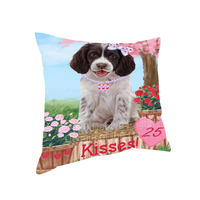 Rosie 25 Cent Kisses Springer Spaniel Dog Pillow with Top Quality High-Resolution Images - Ultra Soft Pet Pillows for Sleeping - Reversible & Comfort - Ideal Gift for Dog Lover - Cushion for Sofa Couch Bed - 100% Polyester, PILA92269