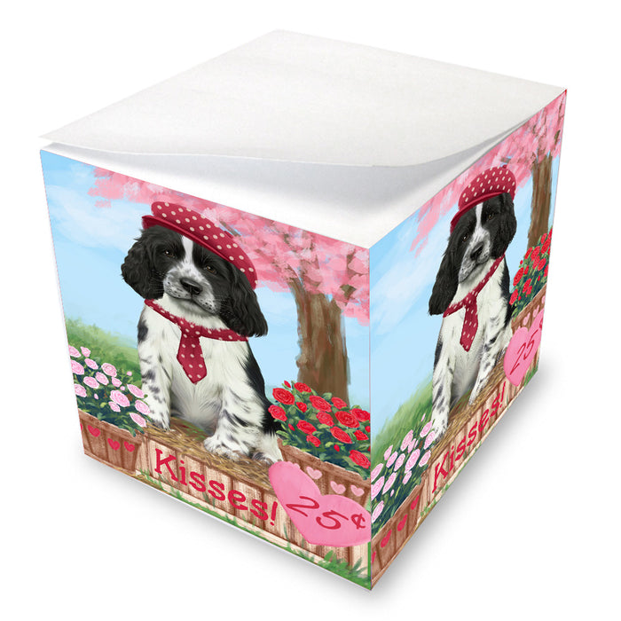 Rosie 25 Cent Kisses Springer Spaniel Dog Note Cube NOC-DOTD-A57320