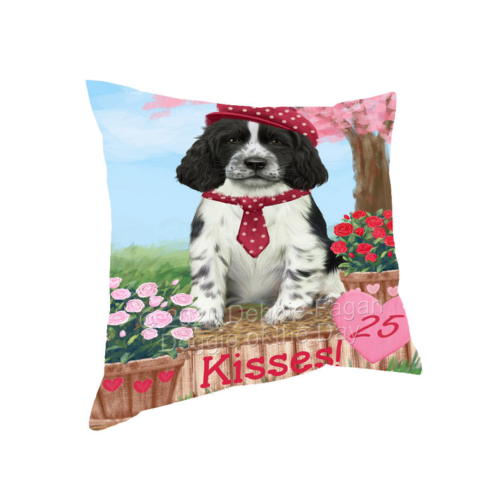Rosie 25 Cent Kisses Springer Spaniel Dog Pillow with Top Quality High-Resolution Images - Ultra Soft Pet Pillows for Sleeping - Reversible & Comfort - Ideal Gift for Dog Lover - Cushion for Sofa Couch Bed - 100% Polyester, PILA92272
