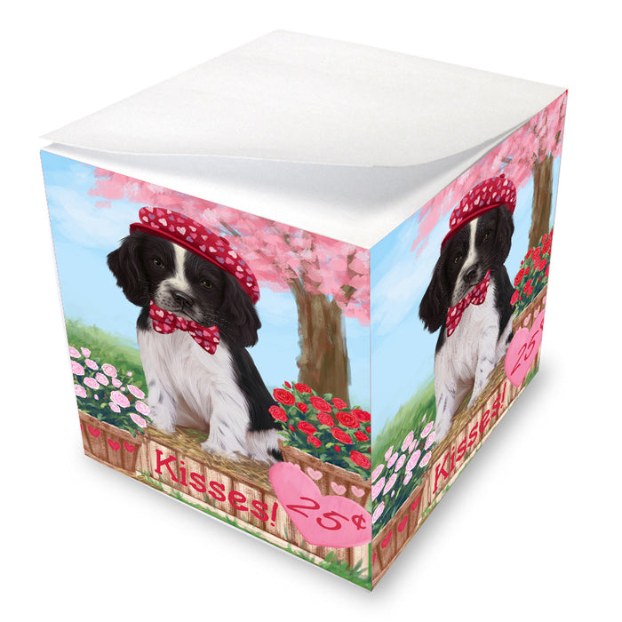 Rosie 25 Cent Kisses Springer Spaniel Dog Note Cube NOC-DOTD-A57321