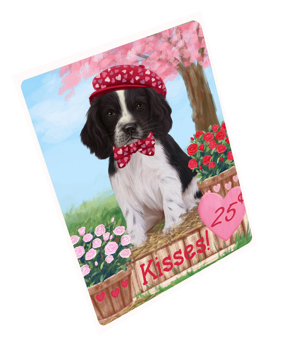 Rosie 25 Cent Kisses Springer Spaniel Dog Cutting Board - For Kitchen - Scratch & Stain Resistant - Designed To Stay In Place - Easy To Clean By Hand - Perfect for Chopping Meats, Vegetables, CA82920