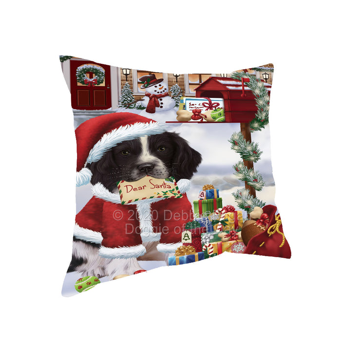 Christmas Dear Santa Mailbox Springer Spaniel Dog Pillow with Top Quality High-Resolution Images - Ultra Soft Pet Pillows for Sleeping - Reversible & Comfort - Ideal Gift for Dog Lover - Cushion for Sofa Couch Bed - 100% Polyester, PILA92179