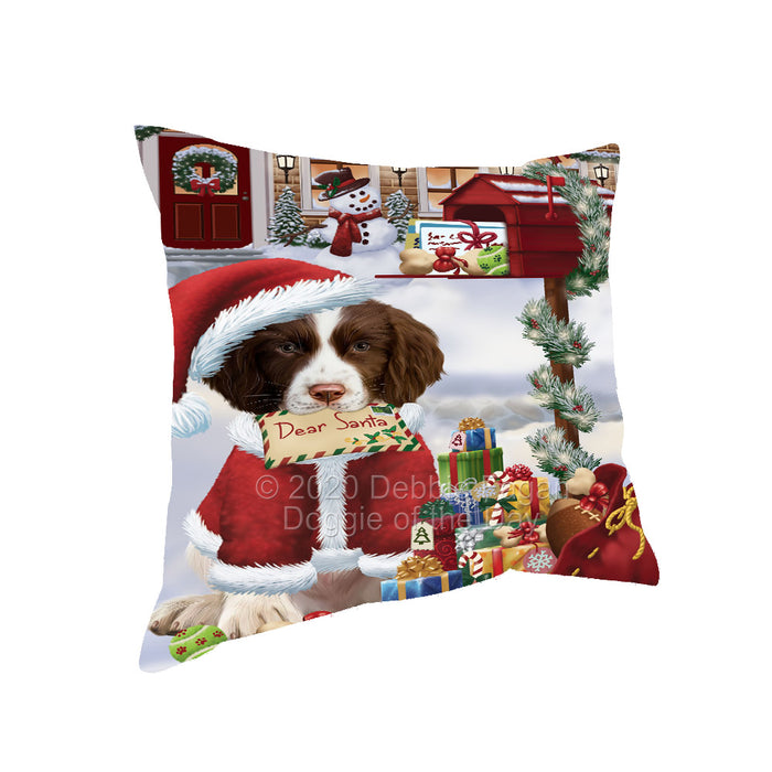 Christmas Dear Santa Mailbox Springer Spaniel Dog Pillow with Top Quality High-Resolution Images - Ultra Soft Pet Pillows for Sleeping - Reversible & Comfort - Ideal Gift for Dog Lover - Cushion for Sofa Couch Bed - 100% Polyester, PILA92182