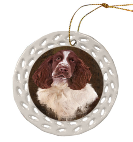 Rustic Springer Spaniel Dog Doily Ornament DPOR58639