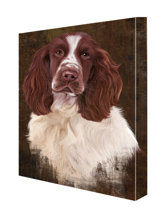 Rustic Springer Spaniel Dog Canvas Wall Art - Premium Quality Ready to Hang Room Decor Wall Art Canvas - Unique Animal Printed Digital Painting for Decoration CVS217