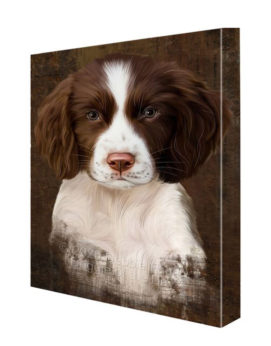 Rustic Springer Spaniel Dog Canvas Wall Art - Premium Quality Ready to Hang Room Decor Wall Art Canvas - Unique Animal Printed Digital Painting for Decoration CVS218
