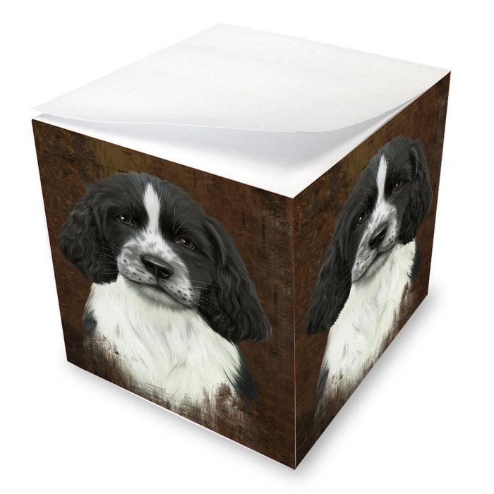 Rustic Springer Spaniel Dog Note Cube NOC-DOTD-A57270