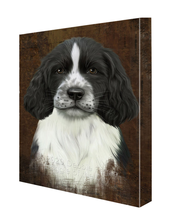 Rustic Springer Spaniel Dog Canvas Wall Art - Premium Quality Ready to Hang Room Decor Wall Art Canvas - Unique Animal Printed Digital Painting for Decoration CVS219
