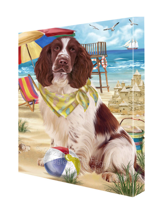 Pet Friendly Beach Springer Spaniel Dog Canvas Wall Art - Premium Quality Ready to Hang Room Decor Wall Art Canvas - Unique Animal Printed Digital Painting for Decoration CVS172