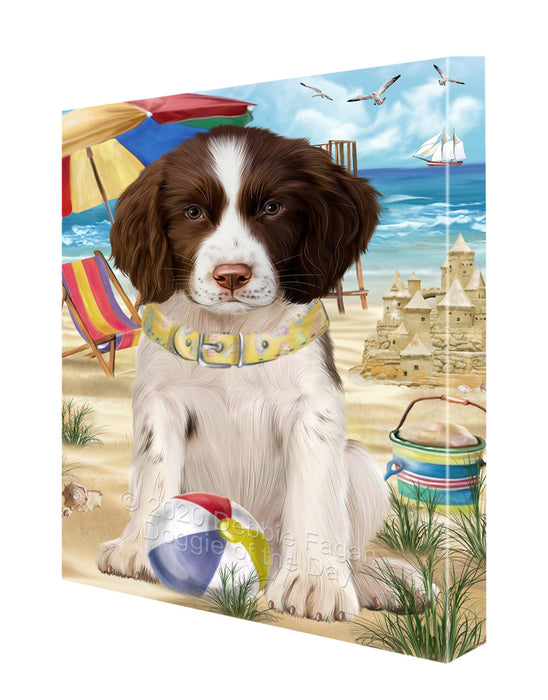 Pet Friendly Beach Springer Spaniel Dog Canvas Wall Art - Premium Quality Ready to Hang Room Decor Wall Art Canvas - Unique Animal Printed Digital Painting for Decoration CVS173