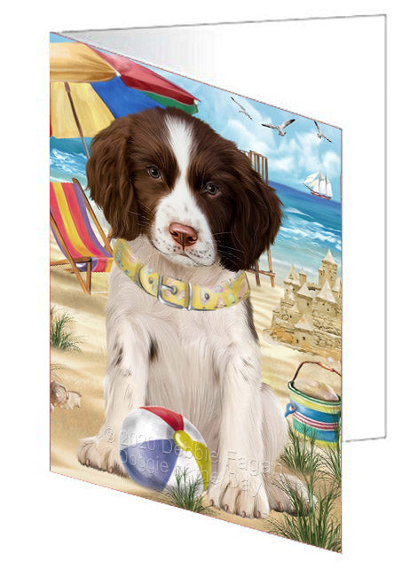 Pet Friendly Beach Springer Spaniel Dog Handmade Artwork Assorted Pets Greeting Cards and Note Cards with Envelopes for All Occasions and Holiday Seasons