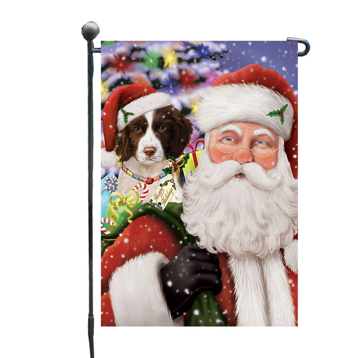 Christmas House with Presents Springer Spaniel Dog Garden Flags Outdoor Decor for Homes and Gardens Double Sided Garden Yard Spring Decorative Vertical Home Flags Garden Porch Lawn Flag for Decorations GFLG68689