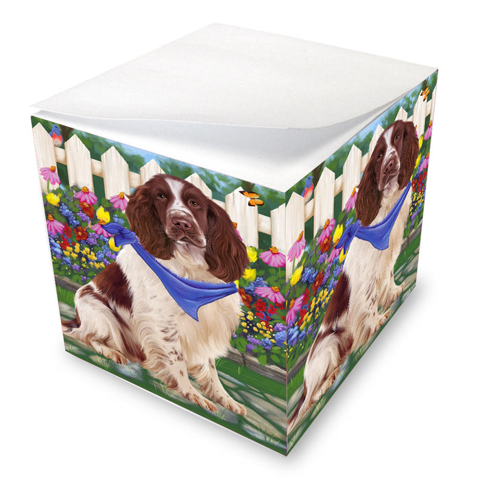 Spring Floral Springer Spaniel Dog Note Cube NOC-DOTD-A57590