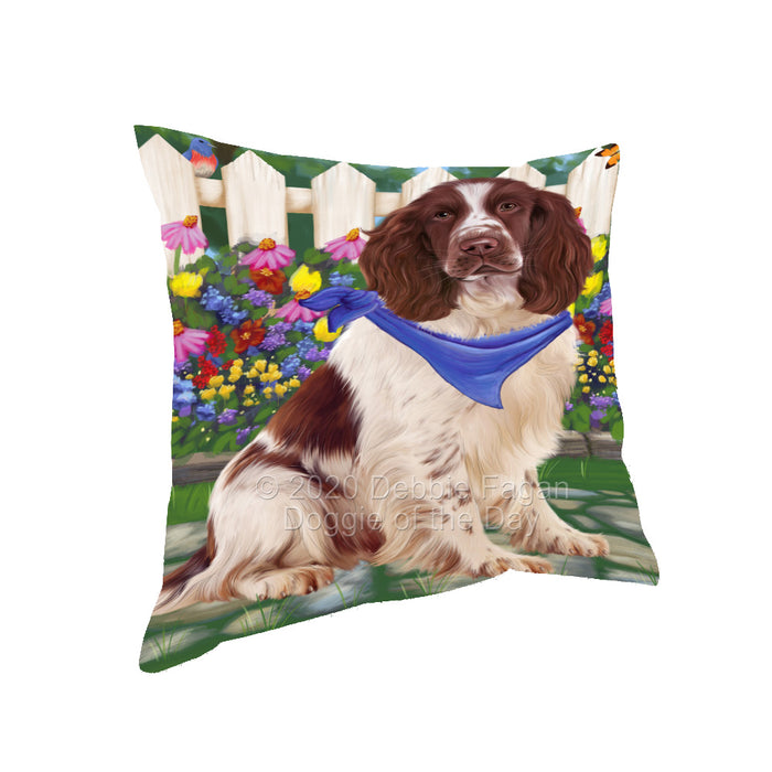 Spring Floral Springer Spaniel Dog Pillow with Top Quality High-Resolution Images - Ultra Soft Pet Pillows for Sleeping - Reversible & Comfort - Ideal Gift for Dog Lover - Cushion for Sofa Couch Bed - 100% Polyester, PILA93205