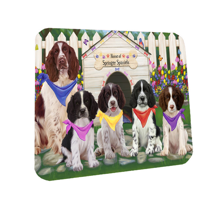 Spring Dog House Springer Spaniel Dogs Coasters Set of 4 CSTA58526