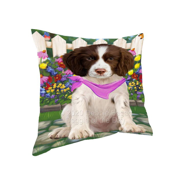 Spring Floral Springer Spaniel Dog Pillow with Top Quality High-Resolution Images - Ultra Soft Pet Pillows for Sleeping - Reversible & Comfort - Ideal Gift for Dog Lover - Cushion for Sofa Couch Bed - 100% Polyester, PILA93208
