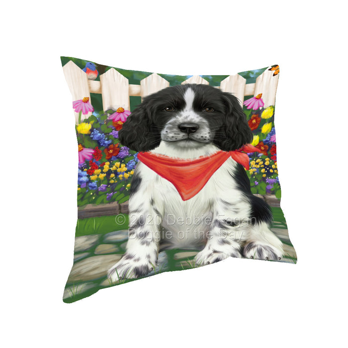 Spring Floral Springer Spaniel Dog Pillow with Top Quality High-Resolution Images - Ultra Soft Pet Pillows for Sleeping - Reversible & Comfort - Ideal Gift for Dog Lover - Cushion for Sofa Couch Bed - 100% Polyester, PILA93211
