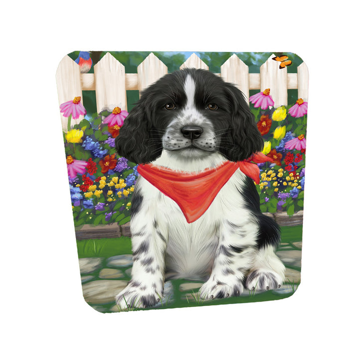 Spring Floral Springer Spaniel Dog Coasters Set of 4 CSTA58551