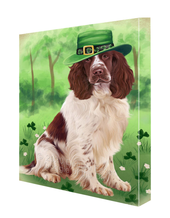 St. Patrick's Day Skye Terrier Dog Canvas Wall Art - Premium Quality Ready to Hang Room Decor Wall Art Canvas - Unique Animal Printed Digital Painting for Decoration CVS738