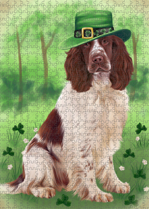 St. Patrick's Day Skye Terrier Dog Portrait Jigsaw Puzzle for Adults Animal Interlocking Puzzle Game Unique Gift for Dog Lover's with Metal Tin Box PZL1043