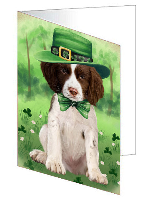 St. Patrick's Day Springer Spaniel Dog Handmade Artwork Assorted Pets Greeting Cards and Note Cards with Envelopes for All Occasions and Holiday Seasons