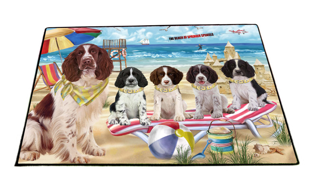 Pet Friendly Beach Springer Spaniel Dogs Floormat FLMS55510
