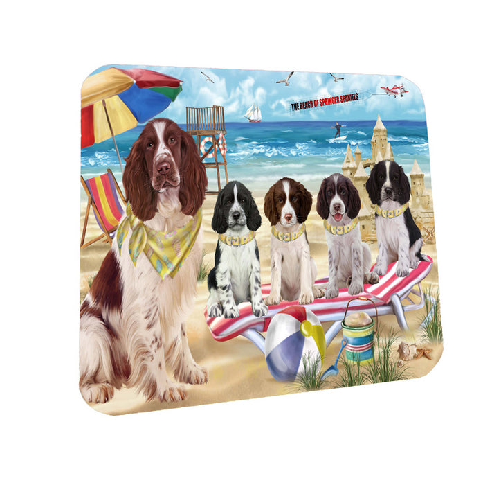 Pet Friendly Beach Springer Spaniel Dogs Coasters Set of 4 CSTA58108