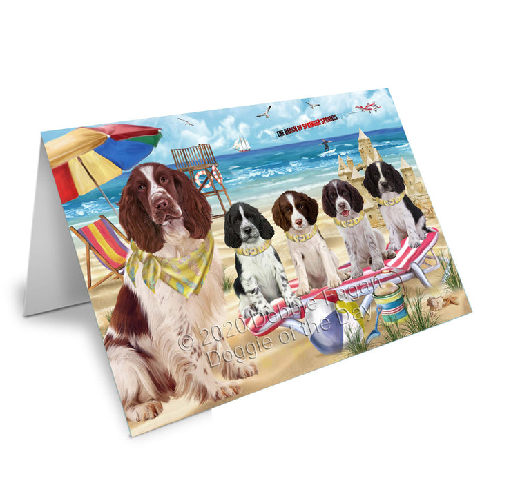 Pet Friendly Beach Springer Spaniel Dogs Handmade Artwork Assorted Pets Greeting Cards and Note Cards with Envelopes for All Occasions and Holiday Seasons