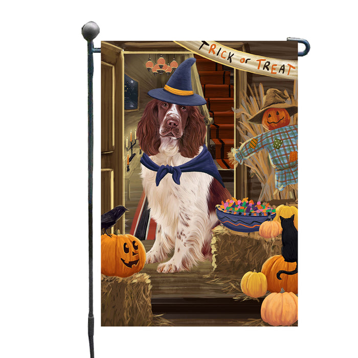 Enter at Your Own Risk Halloween Trick or Treat Springer Spaniel Dogs Garden Flags Outdoor Decor for Homes and Gardens Double Sided Garden Yard Spring Decorative Vertical Home Flags Garden Porch Lawn Flag for Decorations GFLG67918