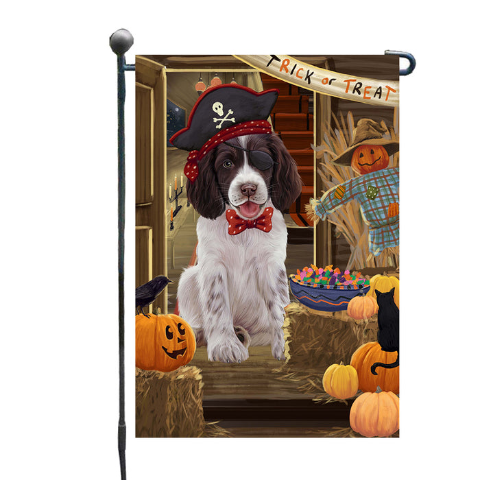Enter at Your Own Risk Halloween Trick or Treat Springer Spaniel Dogs Garden Flags Outdoor Decor for Homes and Gardens Double Sided Garden Yard Spring Decorative Vertical Home Flags Garden Porch Lawn Flag for Decorations GFLG67921