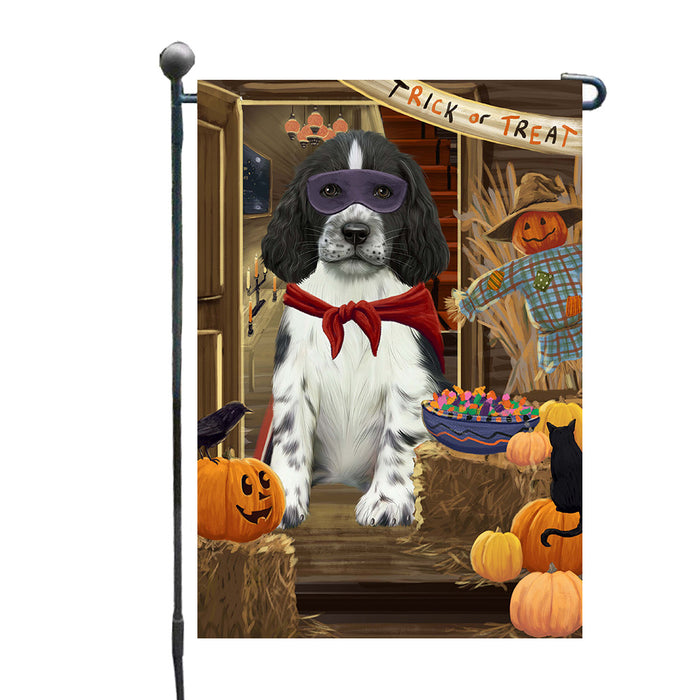 Enter at Your Own Risk Halloween Trick or Treat Springer Spaniel Dogs Garden Flags Outdoor Decor for Homes and Gardens Double Sided Garden Yard Spring Decorative Vertical Home Flags Garden Porch Lawn Flag for Decorations GFLG67922