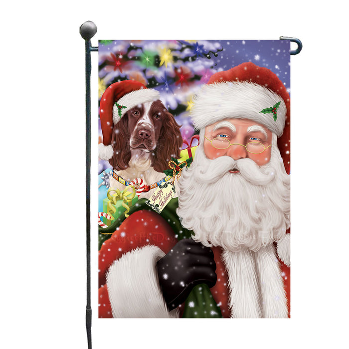 Christmas House with Presents Springer Spaniel Dog Garden Flags Outdoor Decor for Homes and Gardens Double Sided Garden Yard Spring Decorative Vertical Home Flags Garden Porch Lawn Flag for Decorations GFLG68690