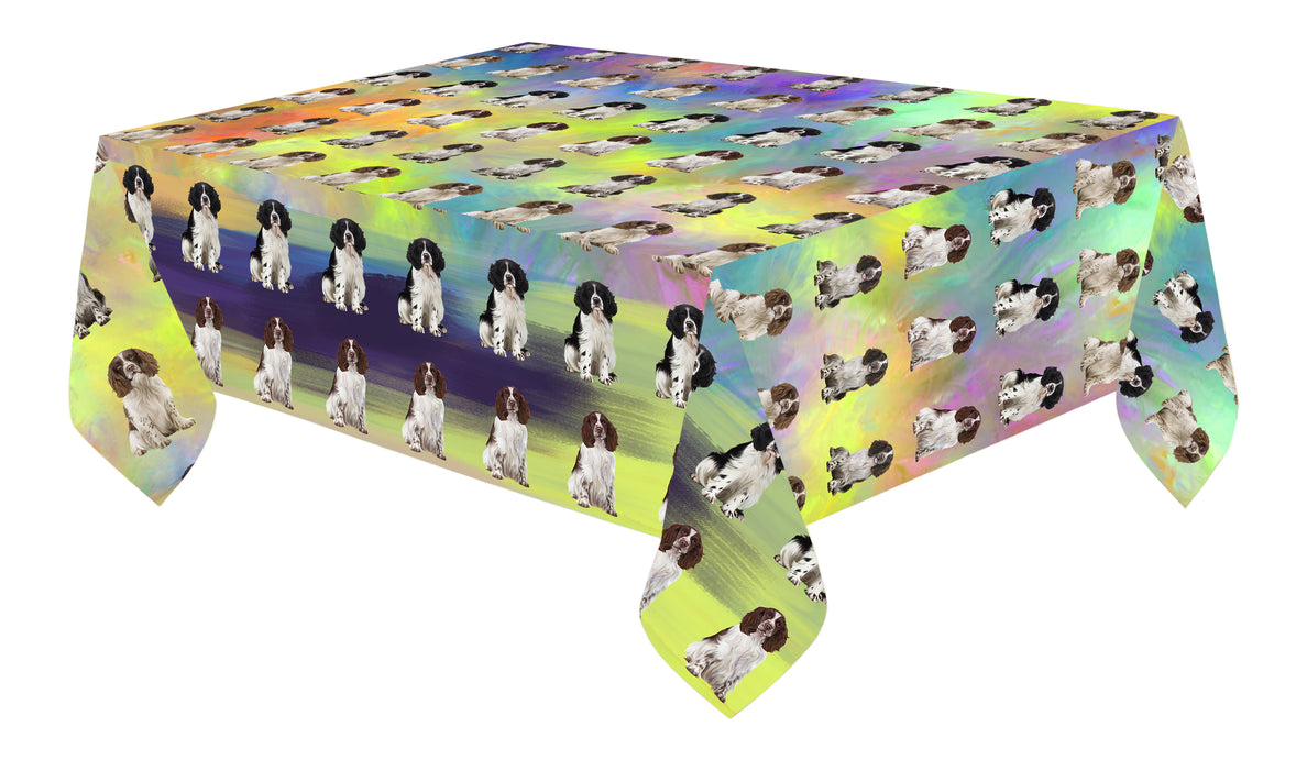 Paradise Wave Springer Spaniel Dogs Cotton Linen Tablecloth