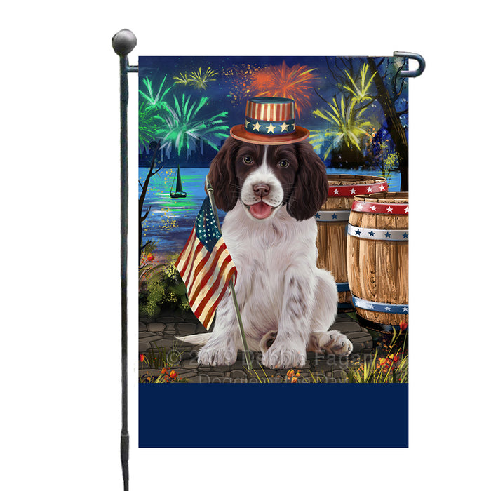 Personalized 4th of July Firework Springer Spaniel Dog Custom Garden Flags GFLG-DOTD-A58118
