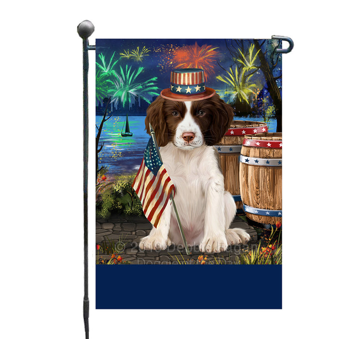 Personalized 4th of July Firework Springer Spaniel Dog Custom Garden Flags GFLG-DOTD-A58119