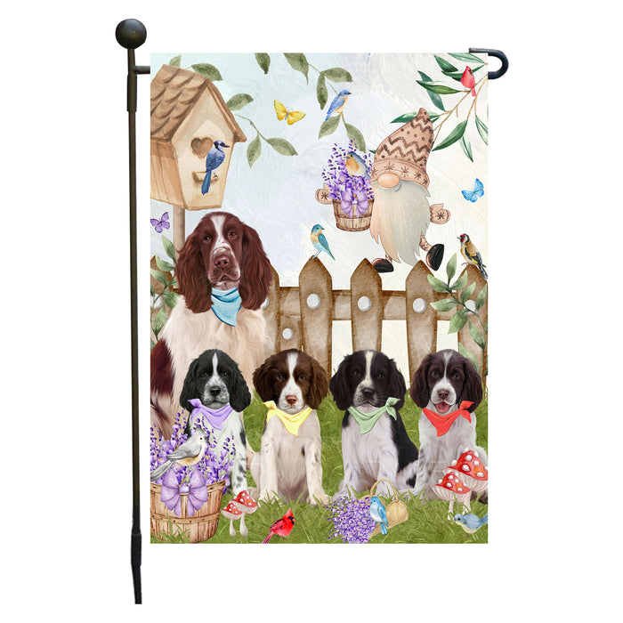 Springer Spaniel Dogs Garden Flag: Explore a Variety of Designs, Custom, Personalized, Weather Resistant, Double-Sided, Outdoor Garden Yard Decor for Dog and Pet Lovers