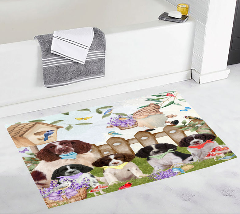 Springer Spaniel Bath Mat, Anti-Slip Bathroom Rug Mats, Explore a Variety of Designs, Custom, Personalized, Dog Gift for Pet Lovers