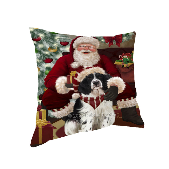 Santa's Christmas Surprise Springer Spaniel Dog Pillow PIL87364