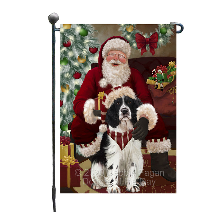 Santa's Christmas Surprise Springer Spaniel Dog Garden Flag GFLG66786