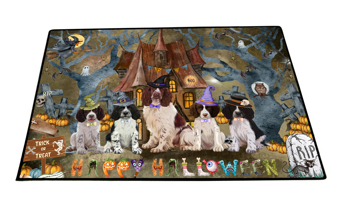Springer Spaniel Floor Mats: Explore a Variety of Designs, Personalized, Custom, Halloween Anti-Slip Doormat for Indoor and Outdoor, Dog Gift for Pet Lovers