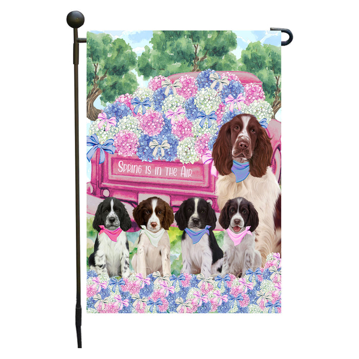 Springer Spaniel Dogs Garden Flag: Explore a Variety of Personalized Designs, Double-Sided, Weather Resistant, Custom, Outdoor Garden Yard Decor for Dog and Pet Lovers
