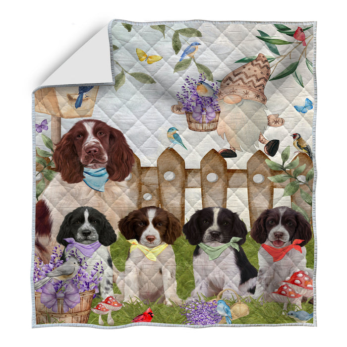 Springer Spaniel Bedding Quilt, Bedspread Coverlet Quilted, Explore a Variety of Designs, Custom, Personalized, Pet Gift for Dog Lovers