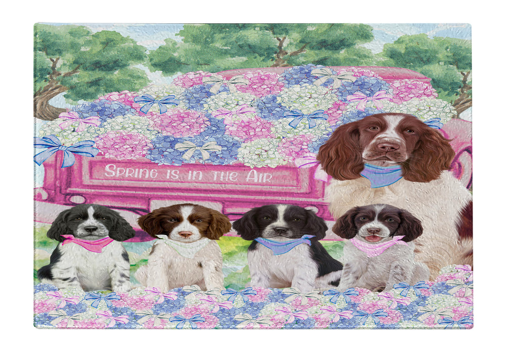 Springer Spaniel Tempered Glass Cutting Board: Explore a Variety of Custom Designs, Personalized, Scratch and Stain Resistant Boards for Kitchen, Gift for Dog and Pet Lovers