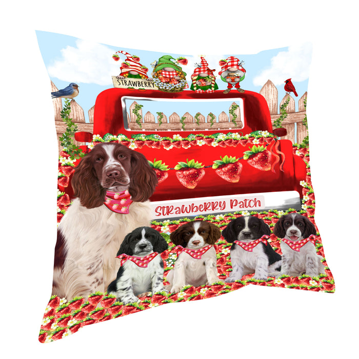 Springer Spaniel Throw Pillow: Explore a Variety of Designs, Custom, Cushion Pillows for Sofa Couch Bed, Personalized, Dog Lover's Gifts